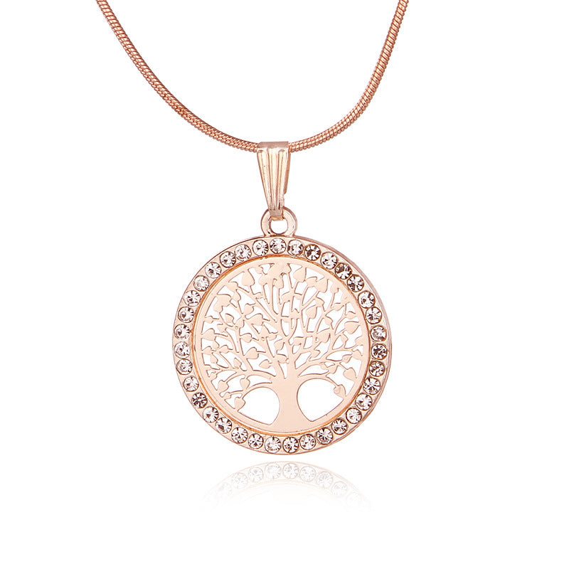 Tree of Life Pendant Necklace，Gold/Silver/Rose Gold