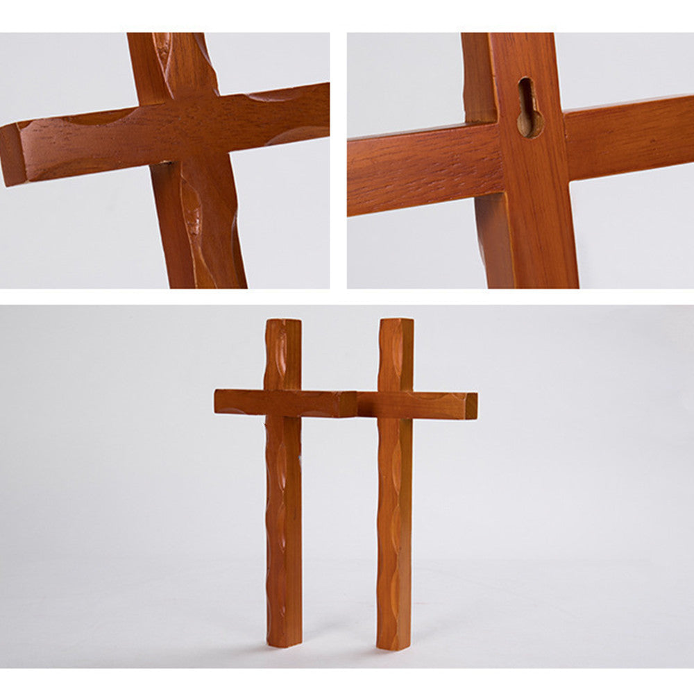 Holy Land Market Olive Wood Cross (9 to 10 inches High)