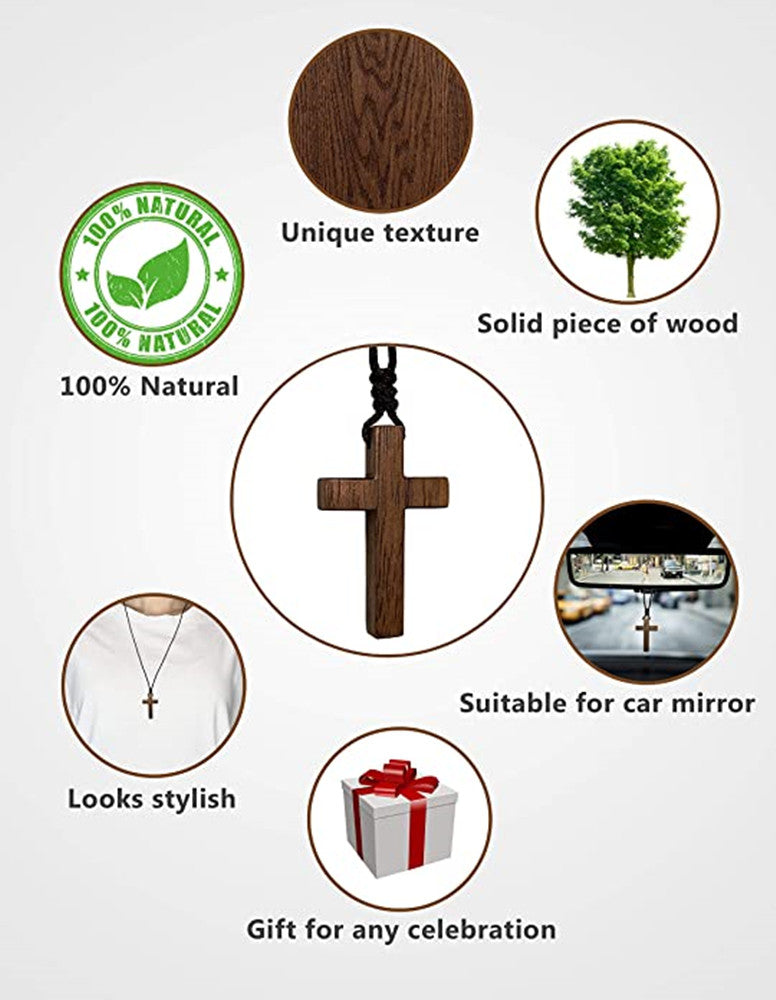 Wood Cross on Cord - Made in Brazil