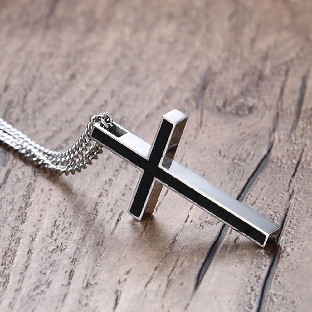 Unique Black, Gold, Cool Cross Stainless Steel Necklaces for Men – The Steel  Shop