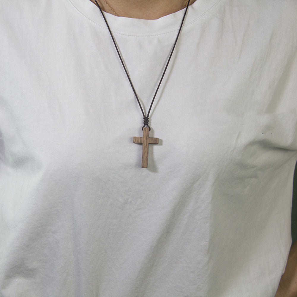 Wood Cross on Cord - Made in Brazil