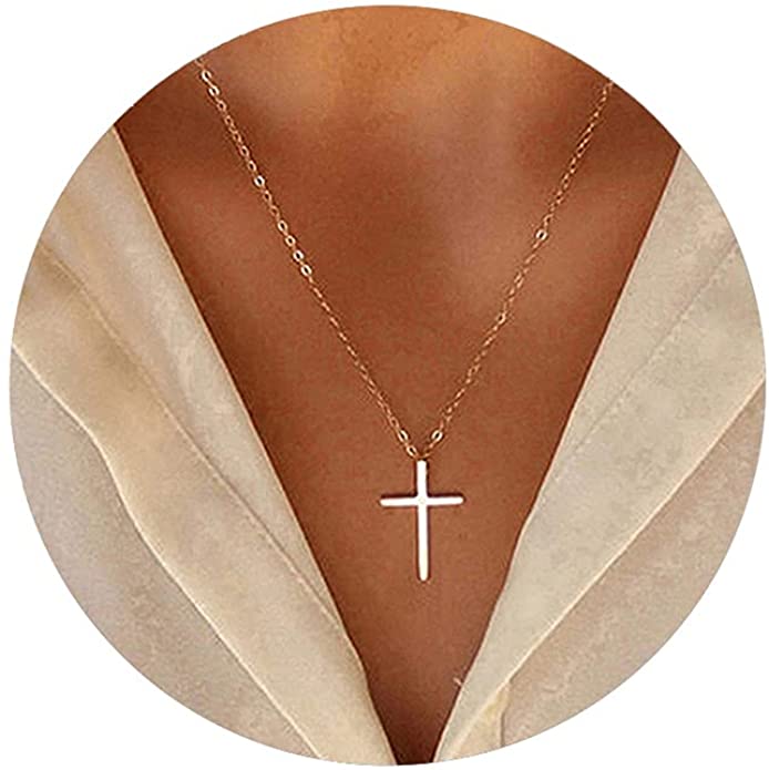 Small Cross Pendant Necklace woman