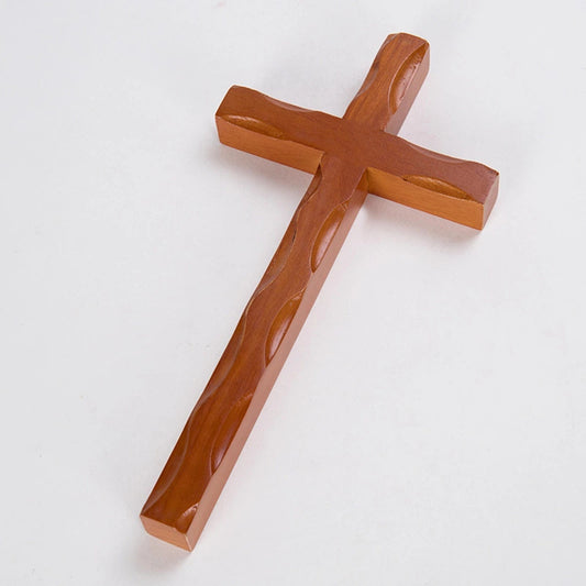 Holy Land Market Olive Wood Cross (9 to 10 inches High)