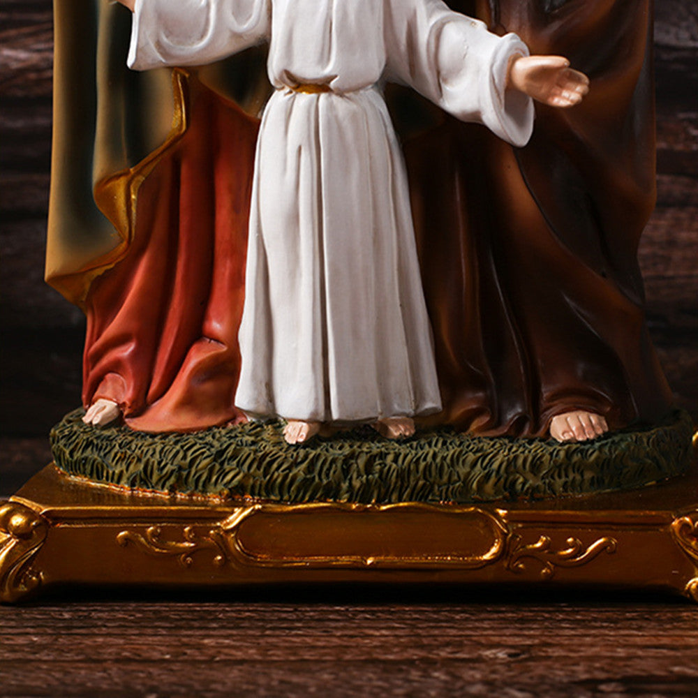 Holy Family Jesus Mary Joseph Religious Figurine Decoration, 12"