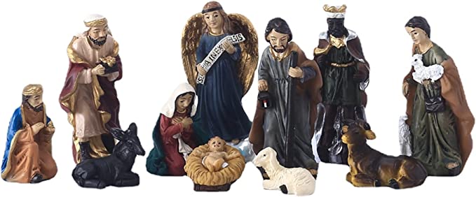 Nativity Sets for Christmas Indoor Baby Jesus Christ Christmas Manger-2 inch Tall