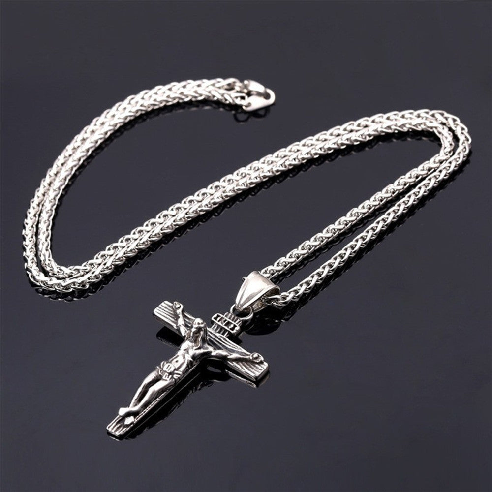 Mens The Good Shepherd Jesus Pendant Necklace Christian Catholic Jewelry  24