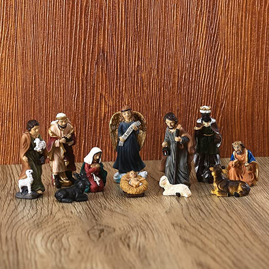 Nativity Sets for Christmas Indoor Baby Jesus Christ Christmas Manger-2 inch Tall